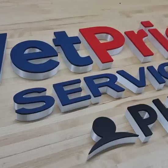 Totally Custom 2 Color 3D Indoor Sign Letters. 1/2 Inch Thick, Any Font, Size or Color! Our 2 Color Indoor 3D Sign Letters Make An Impact!