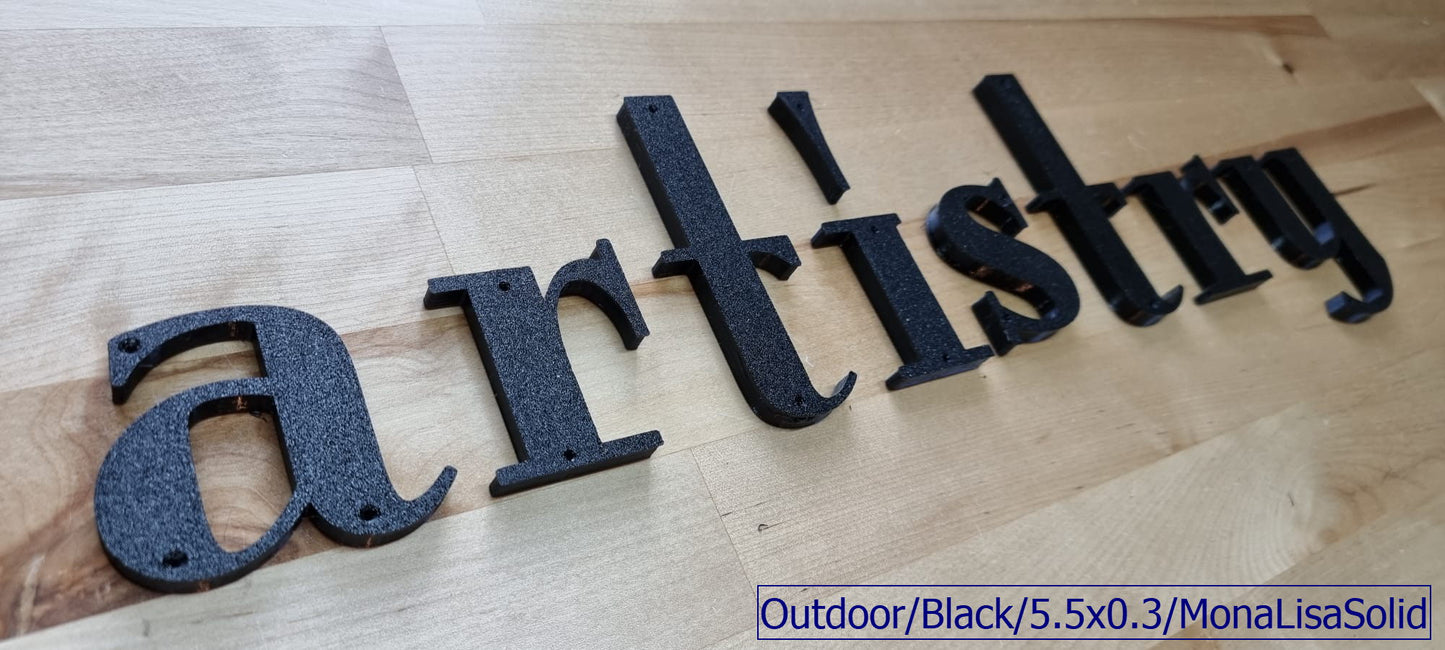 Custom Outdoor Sign Letters - 1/3 Inch Thick