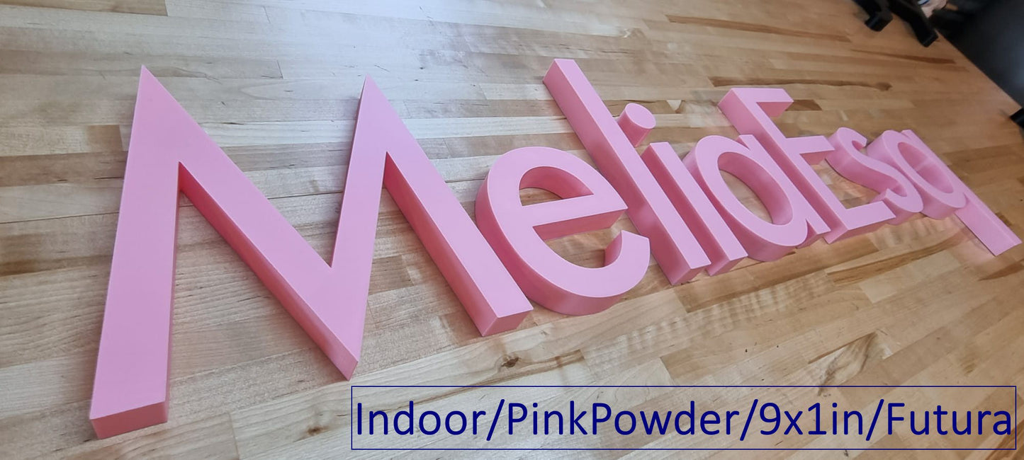 Custom Indoor Sign Letters - 1 Inch Thick