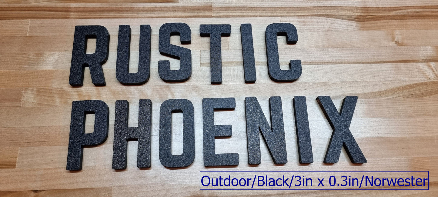 Custom Outdoor Sign Letters - 1/3 Inch Thick