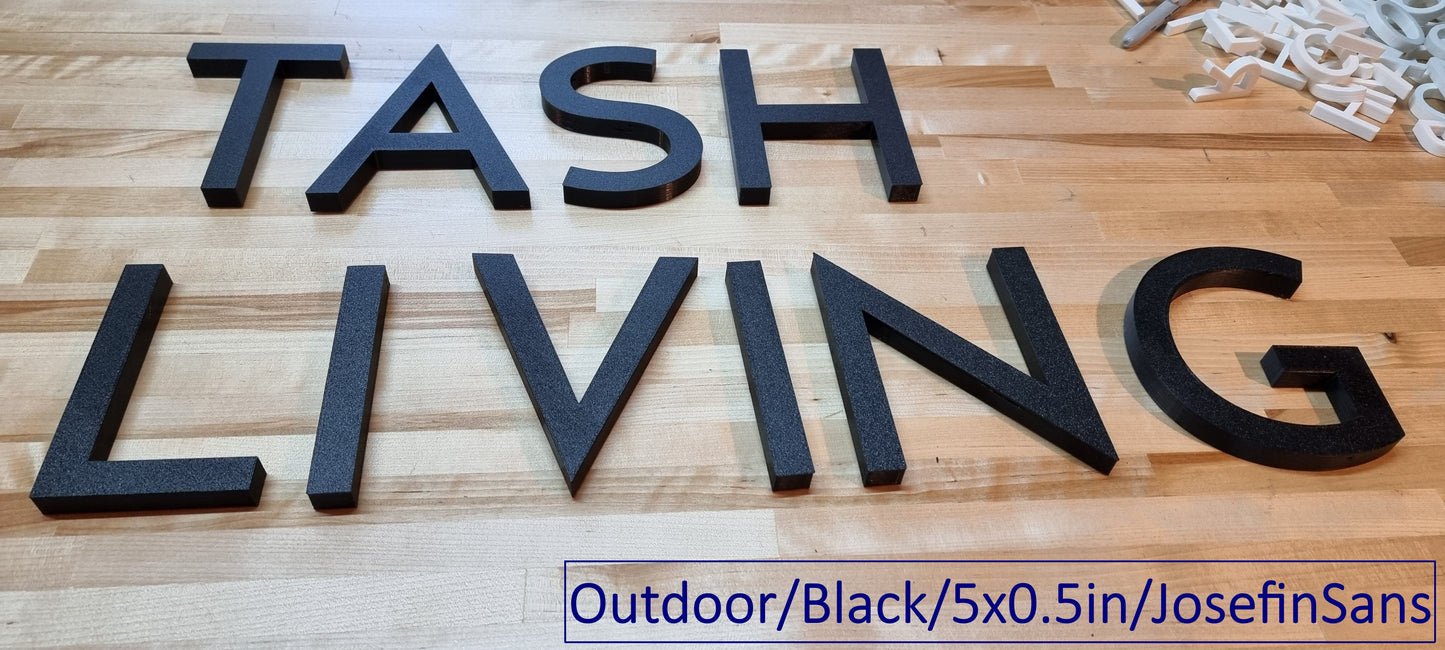 Custom Outdoor Sign Letters (1/2in thick)