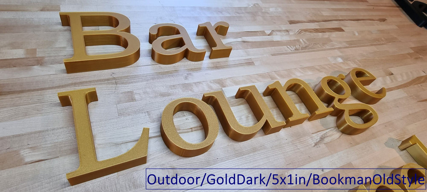 Custom Outdoor Sign Letters - 1 Inch Thick