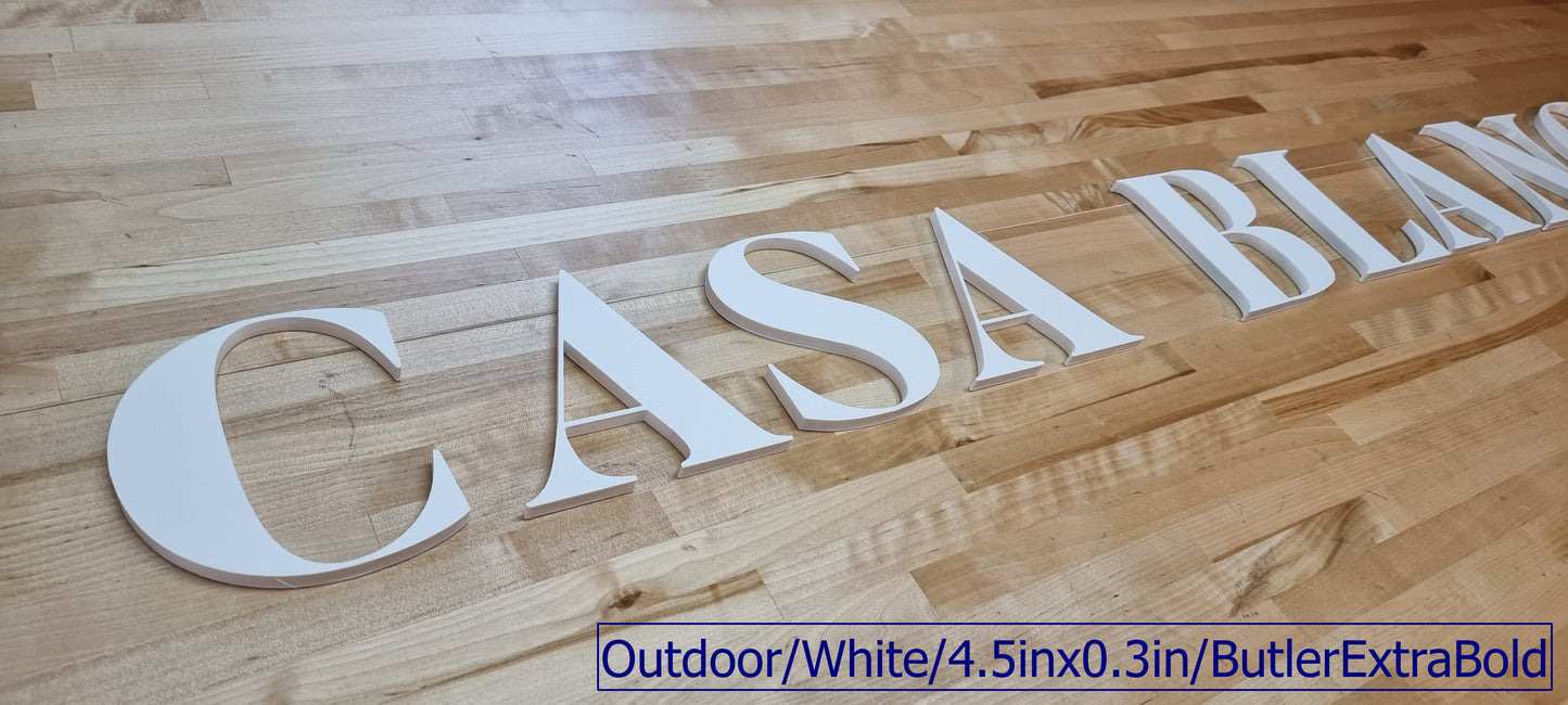 Custom Outdoor Sign Letters - 1/3 Inch Thick