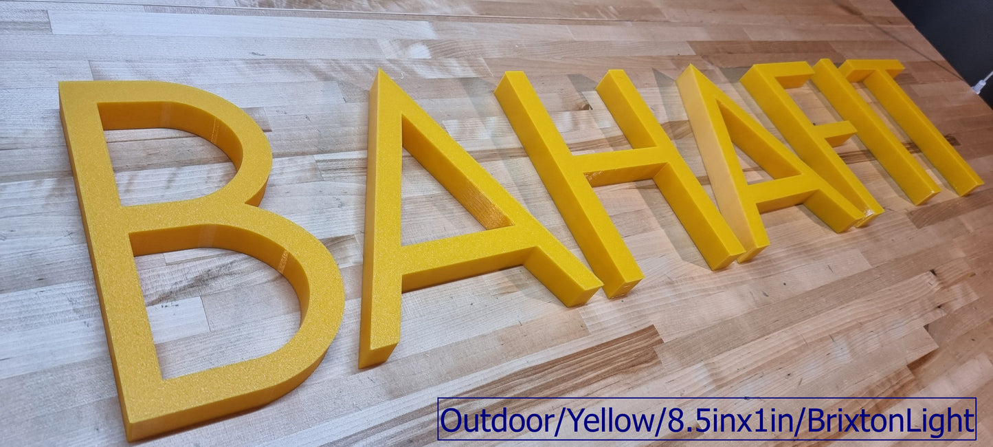 Custom Outdoor Sign Letters - 1 Inch Thick