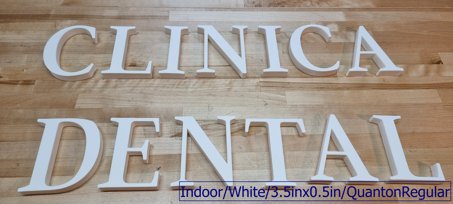 Custom Indoor Sign Letters - 1/2 Inch Thick
