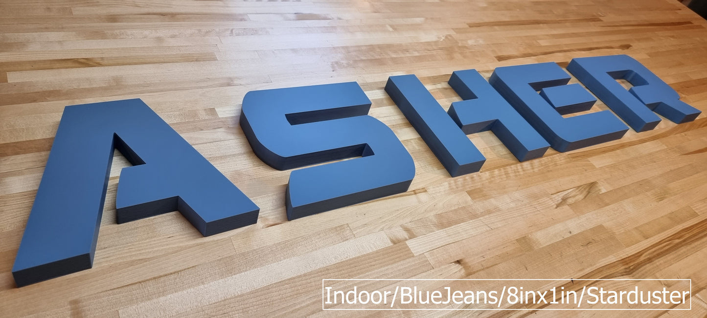 Custom Indoor Sign Letters - 1 Inch Thick