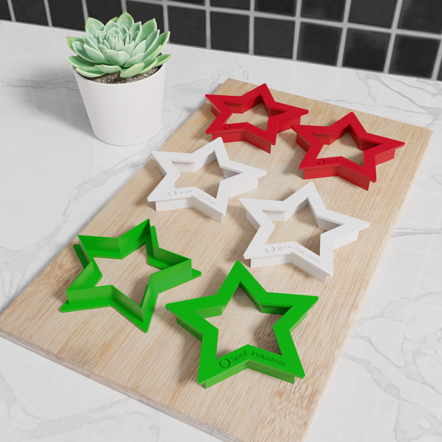 Star Shape Cookie Cutter Set For Kids & Adults! Custom Sizes, Multiple Colors. Work As Clay Cutter And Fondant Cutter Too!