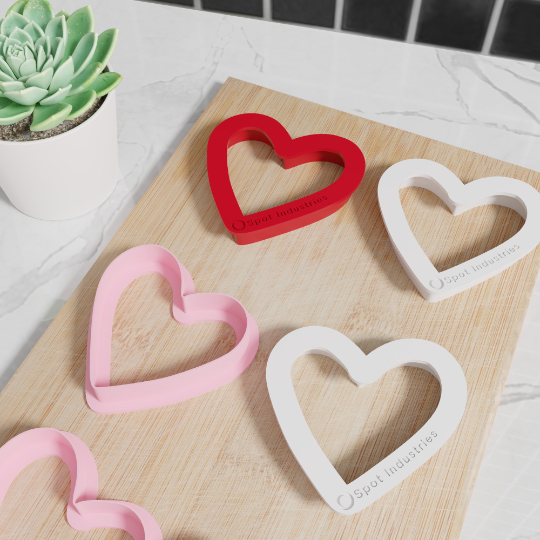 Heart Shaped Cookie Cutter. Set Of 6 In Multiple Sizes And Colors. Matches Our Other Heart Shaped Cookie Cutters