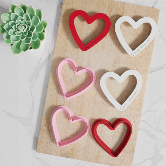 Heart Shaped Cookie Cutter. Set Of 6 In Multiple Sizes And Colors