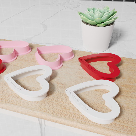 Heart Shaped Cookie Cutter. Set Of 6 In Multiple Sizes And Colors. Matches Our Other Heart Shaped Cookie Cutters