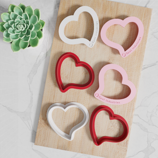 Heart Cookie Cutter. Set of 6, Multiple Sizes And Colors. Matches Our Other Valentine's Cookie Cutters