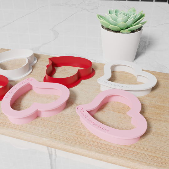 Heart Cookie Cutter. Set of 6, Multiple Sizes And Colors. Matches Our Other Valentine's Cookie Cutters