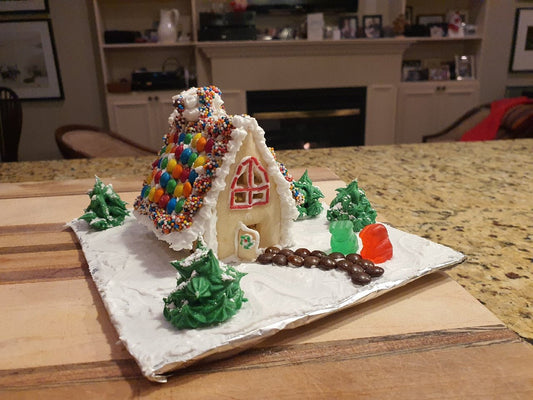 Christmas Gingerbread House Pattern - Tiny (2.75" x 1.7" x 3.3"). Gingerbread House Patterns, Recipes, Tips & Tricks In One Complete Package