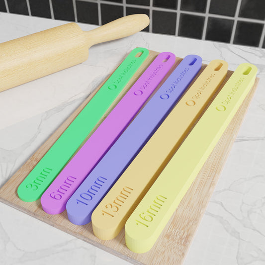 Dough Stick Set (Metric mm). Get The Perfect Height Every Time With Our Eco-Friendly Dough Stick Set