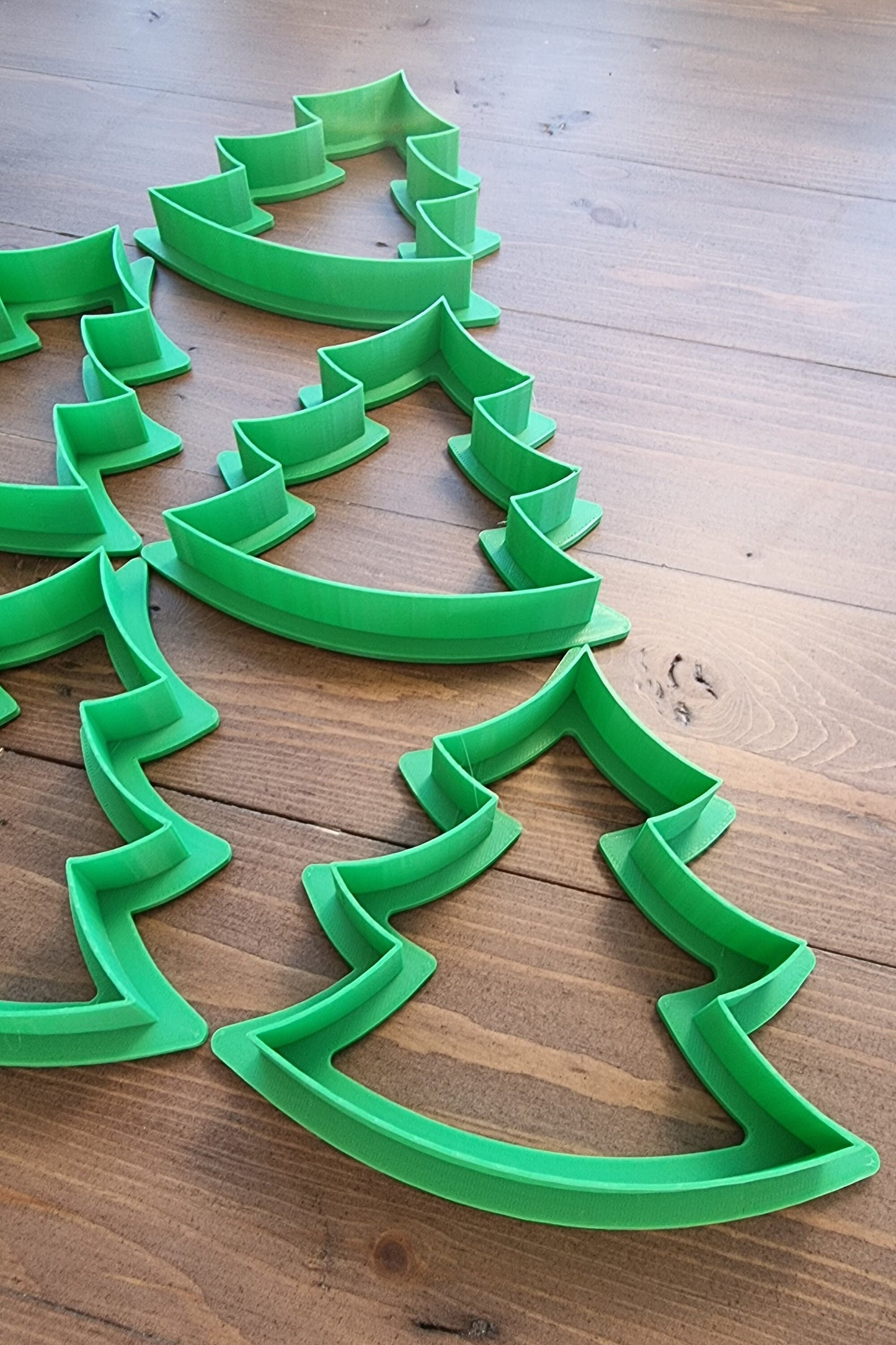 Christmas Tree Cookie Cutter Set. Multiple Sizes And Colors. Matches Our Other Christmas Cookie Cutters