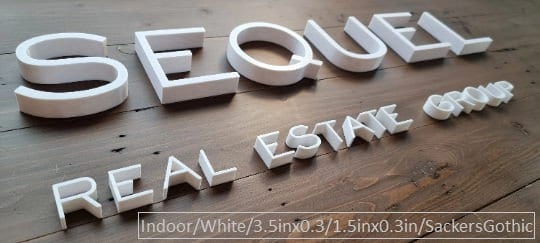 Totally Custom 3D Outdoor Sign Letters. 1/2 Inch Thick, Any Font, Size or Color! Our 3D Sign Letters Make An Impact - Outdoor Safe!