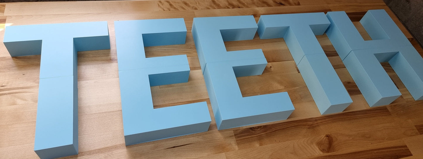 Totally Custom 2 Inch Thick 3D Sign Letters. Any Font, Size or Color! Indoor. Our 3D Sign Letters Make An Impact
