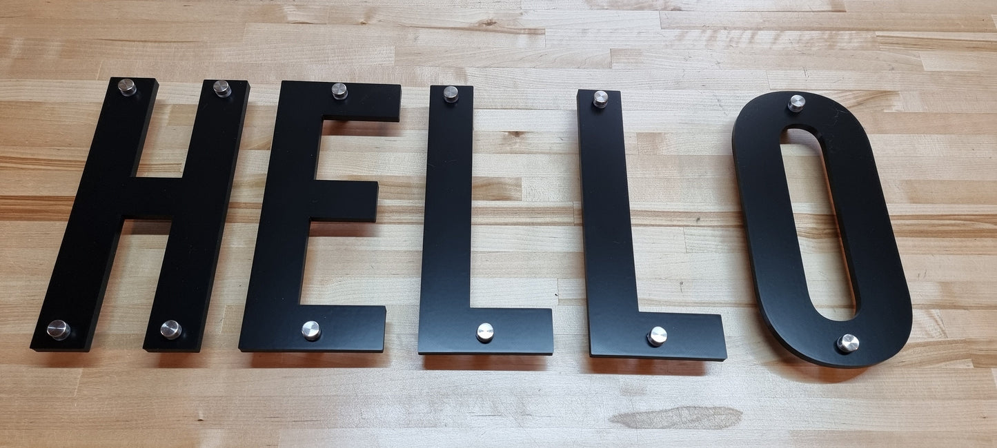 Totally Custom Indoor Sign Letters (1/3in, Standoff Mount). Any Font, Size Or Color. Stunning Standoff Sign Letters For Business & More!