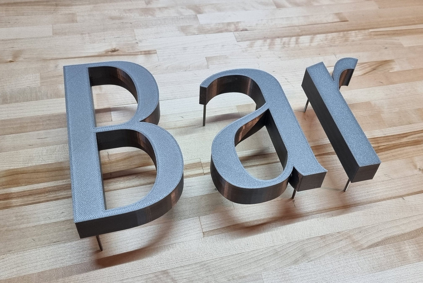 Totally Custom 3D Outdoor Sign Letters (Stud Mount). 1 Inch Thick, Any Font, Size or Color! Our 3D Stud Mount Sign Letters Make An Impact