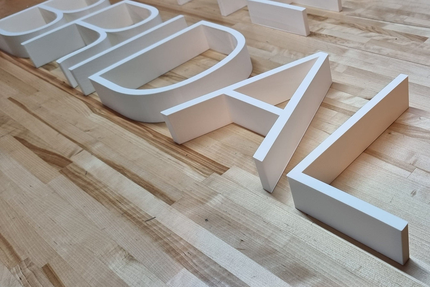 Totally Custom 2 Inch Thick 3D Sign Letters. Any Font, Size or Color! Indoor. Our 3D Sign Letters Make An Impact