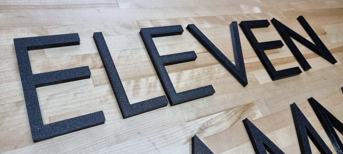 Totally Custom 3D Outdoor Sign Letters. 1/2 Inch Thick, Any Font, Size or Color! Our 3D Sign Letters Make An Impact - Outdoor Safe!