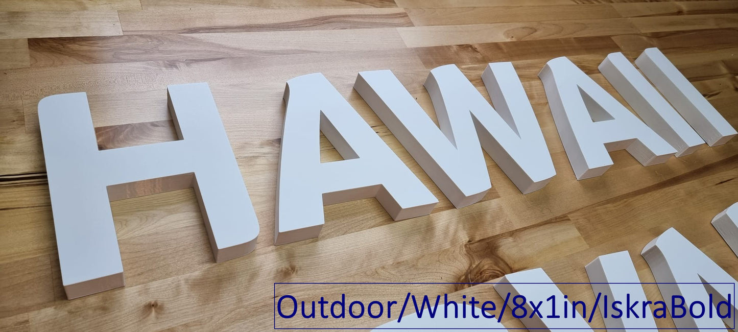 Custom Outdoor Sign Letters - 1 Inch Thick