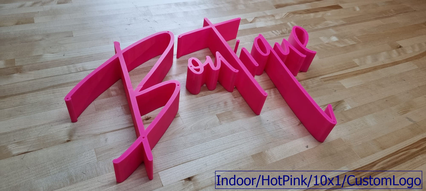 Totally Custom 2 Inch Thick Indoor 3D Sign Letters - Screw Mount. Any Font, Size or Color! Our 3D Sign Letters Make An Impact