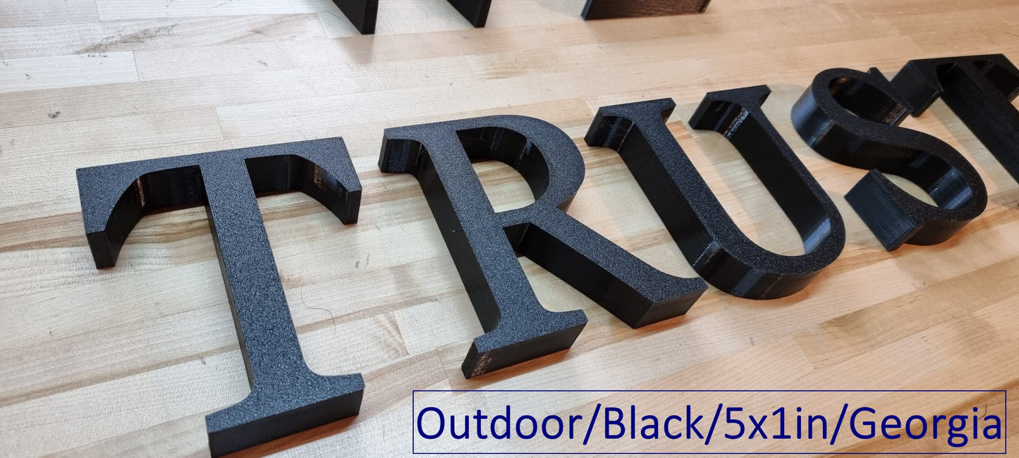 Custom Outdoor Sign Letters - 1 Inch Thick