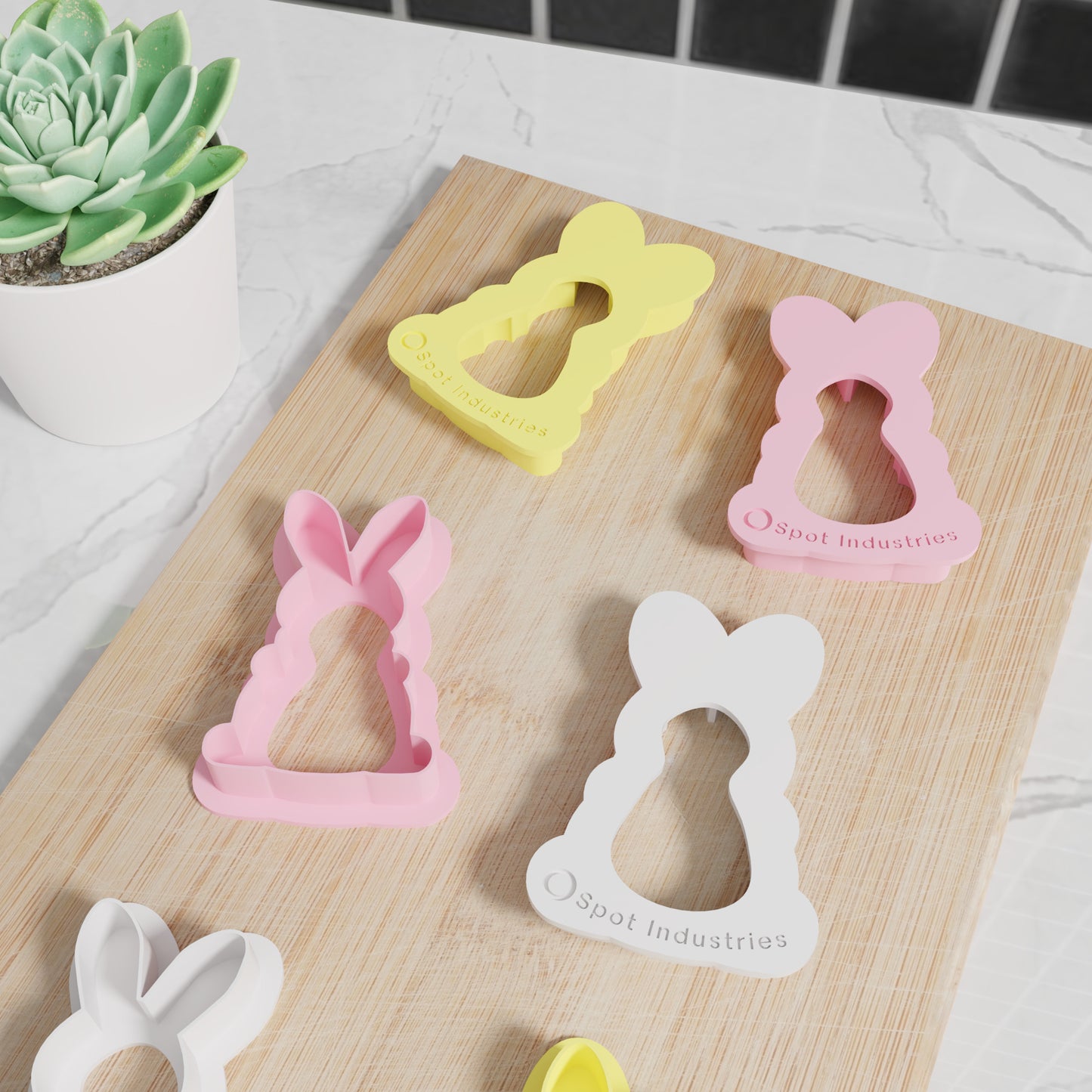 Easter Bunny Shape Cookie Cutter Set. Matches Others In Our Easter Collection. Modern Stylish Easter Bunny Cookie Cutter