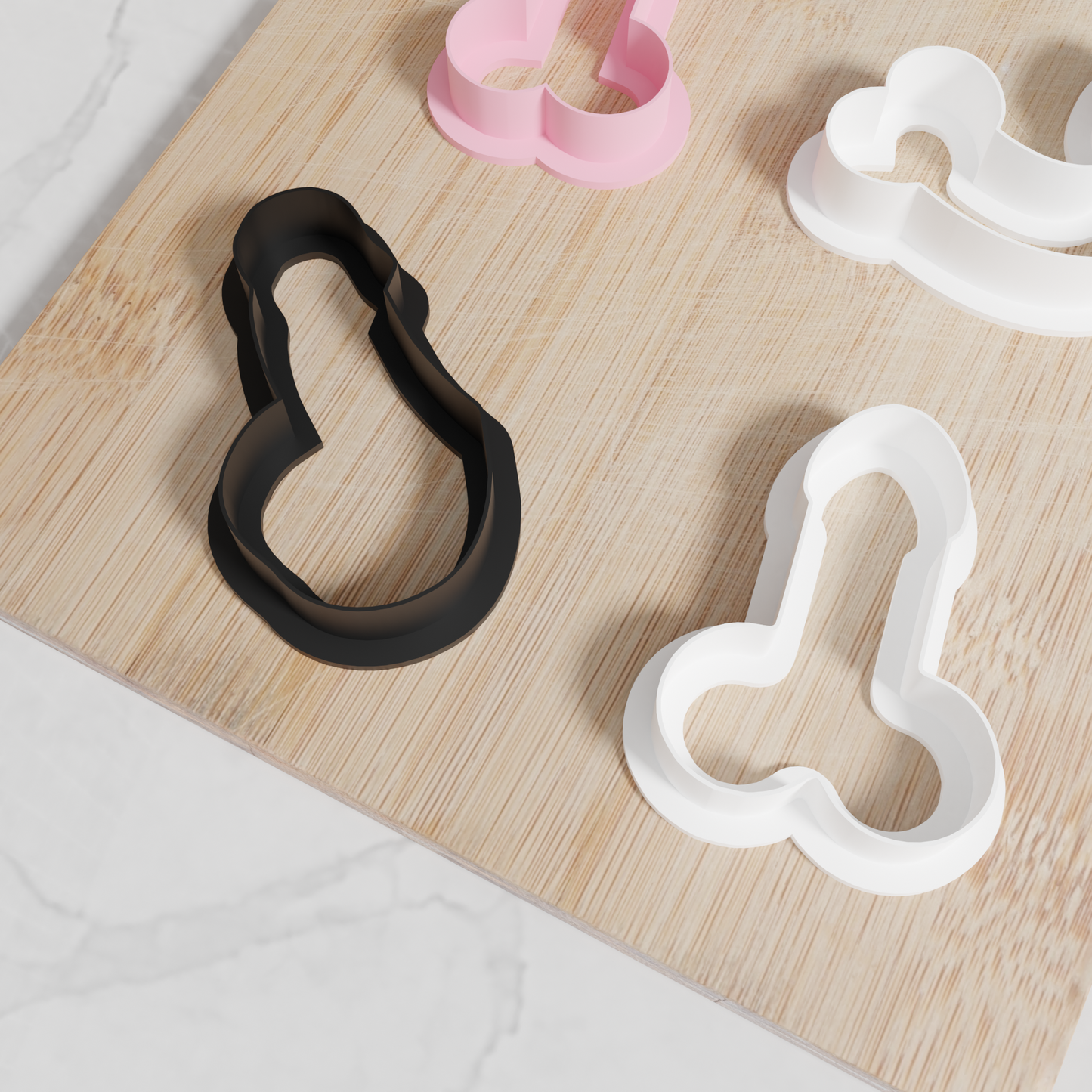 Penis Cookie Cutters. Set of 6 Unique Penis Cookie Cutters. All Designs From Shower To Grower, Four Sizes, Tons of Colors!