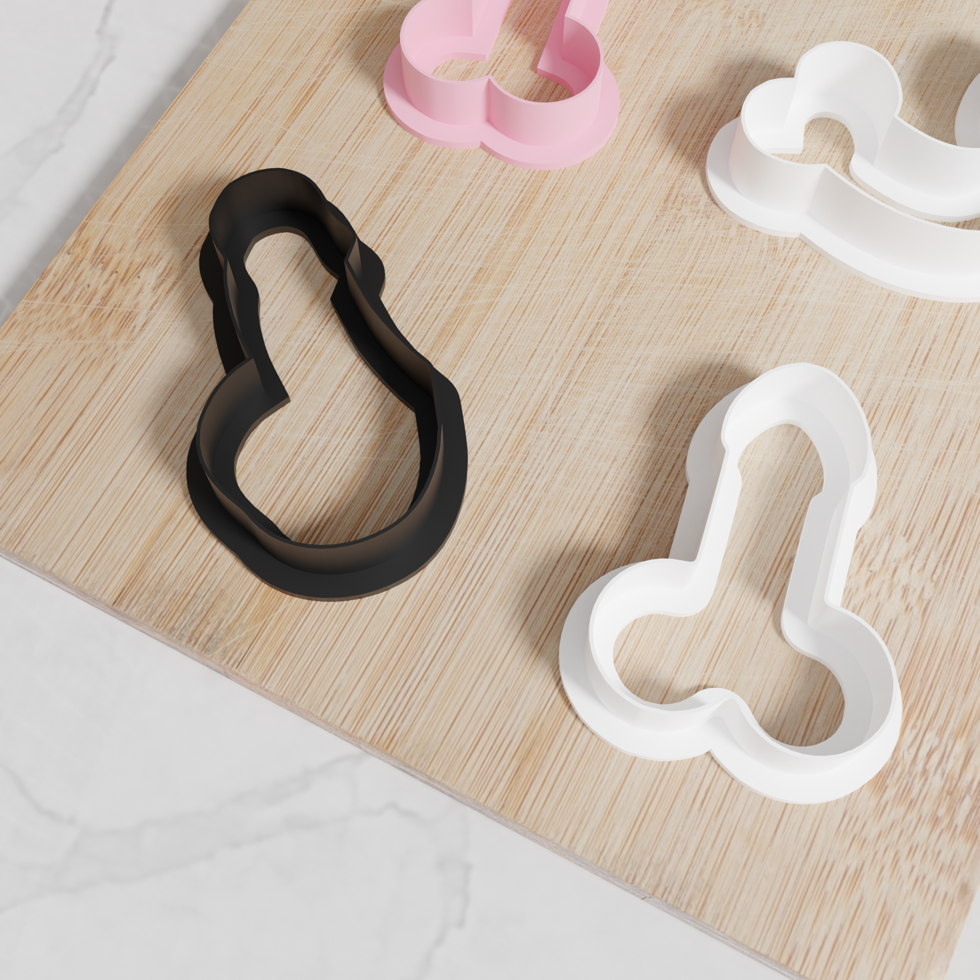 Penis Cookie Cutters. Set of 6 Unique Penis Cookie Cutters. All Designs From Shower To Grower Four Sizes Tons of Colors