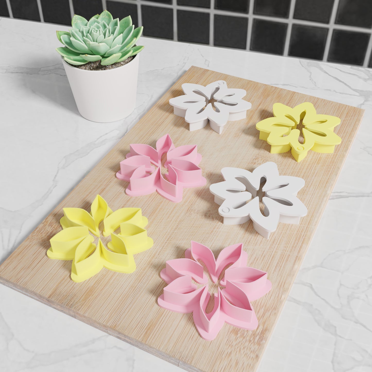Easter Lily Cookie Cutter Set. Matches Others In Our Easter Collection. Modern Stylish Easter Lilly Cookie Cutter