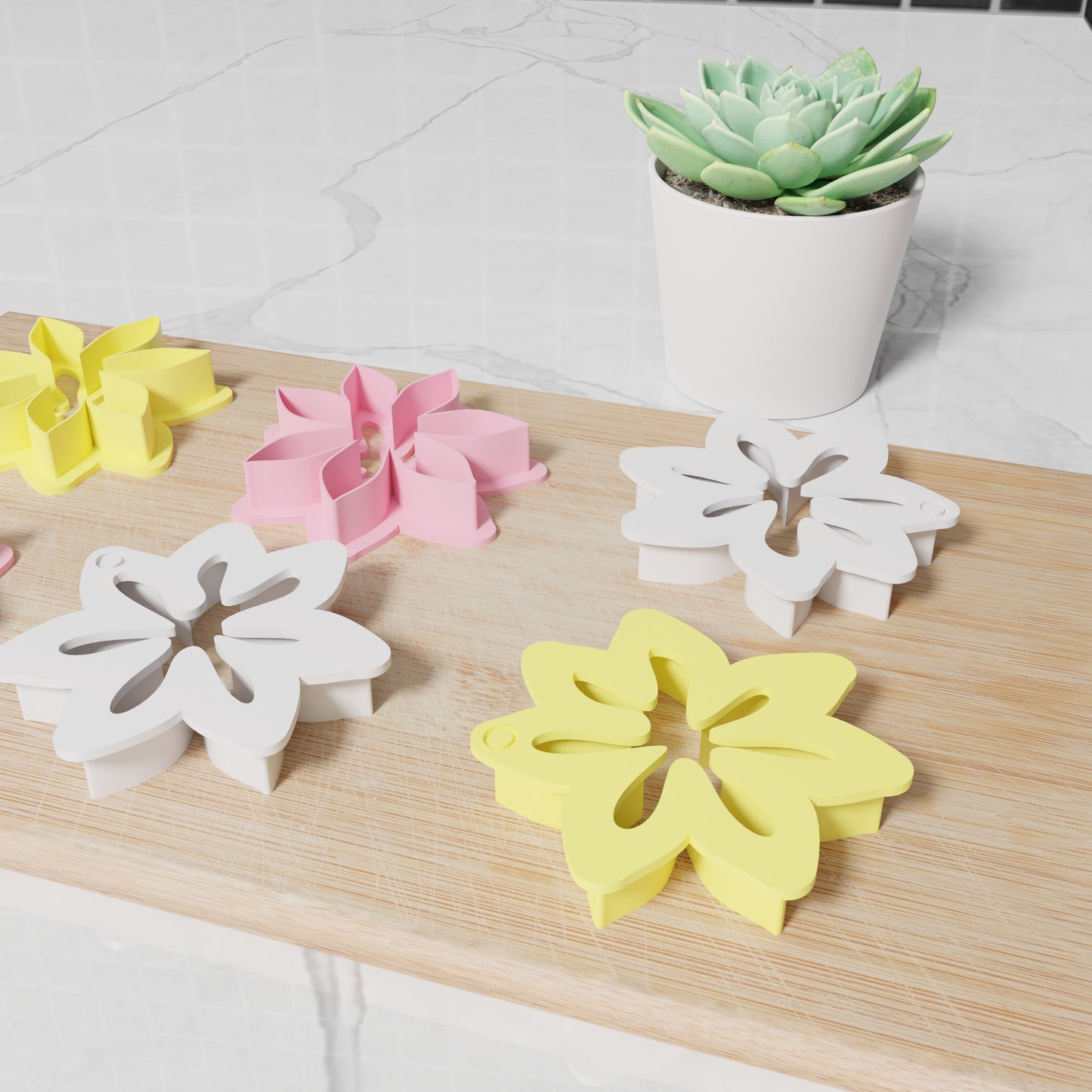 Easter Lily Cookie Cutter Set. Matches Others In Our Easter Collection. Modern Stylish Easter Lilly Cookie Cutter