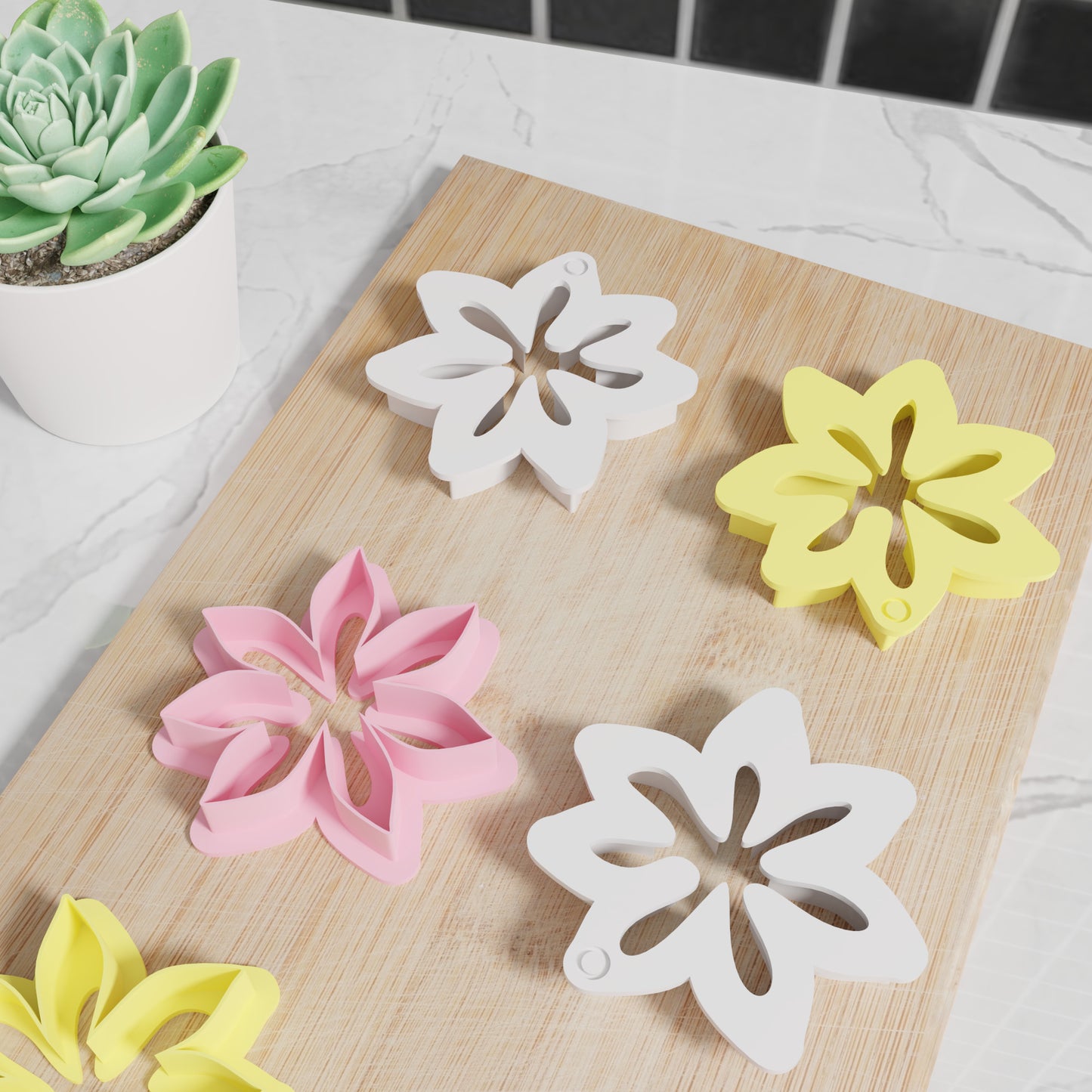 Easter Lily Cookie Cutter Set. Matches Others In Our Easter Collection. Modern Stylish Easter Lilly Cookie Cutter