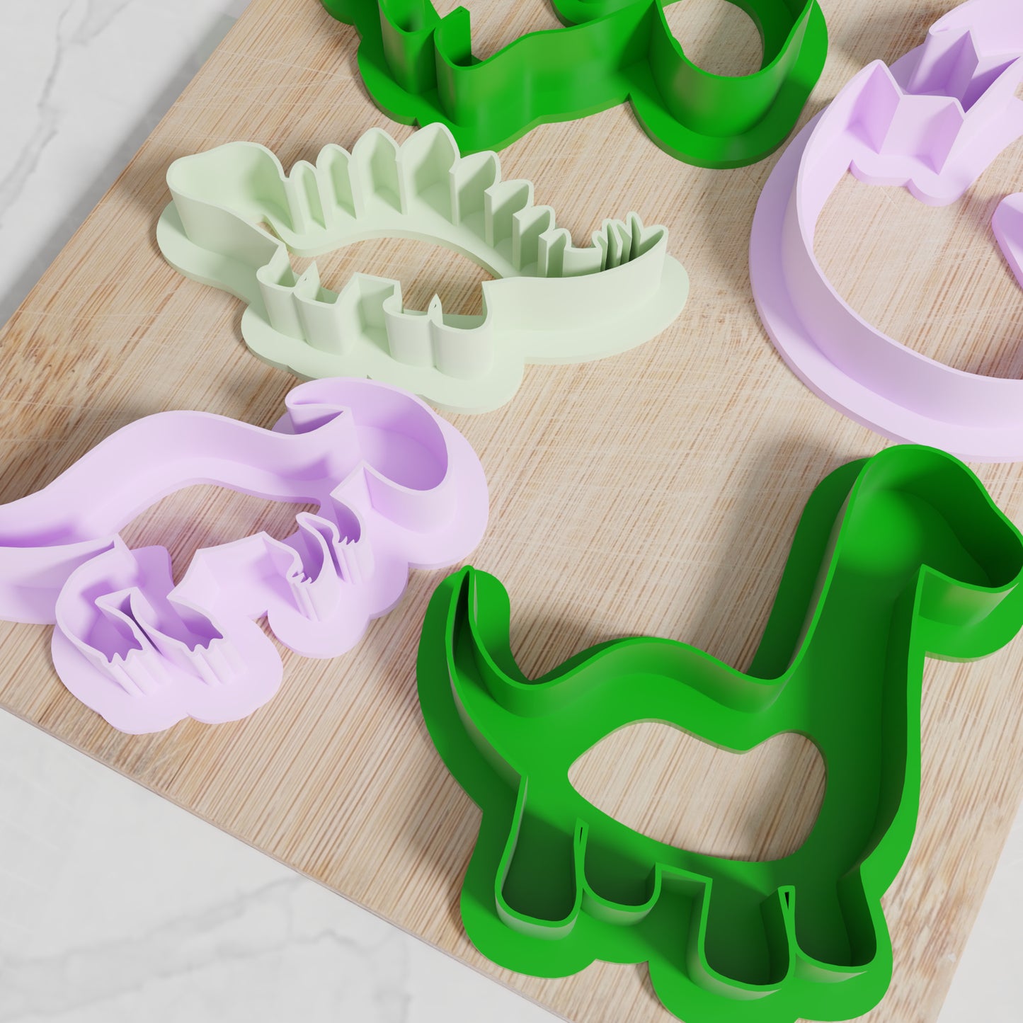 Dinosaur Cookie Cutters. Set of 8 Premium Dinosaur Cookie Cutters. Four Sizes, Tons Of Colors!